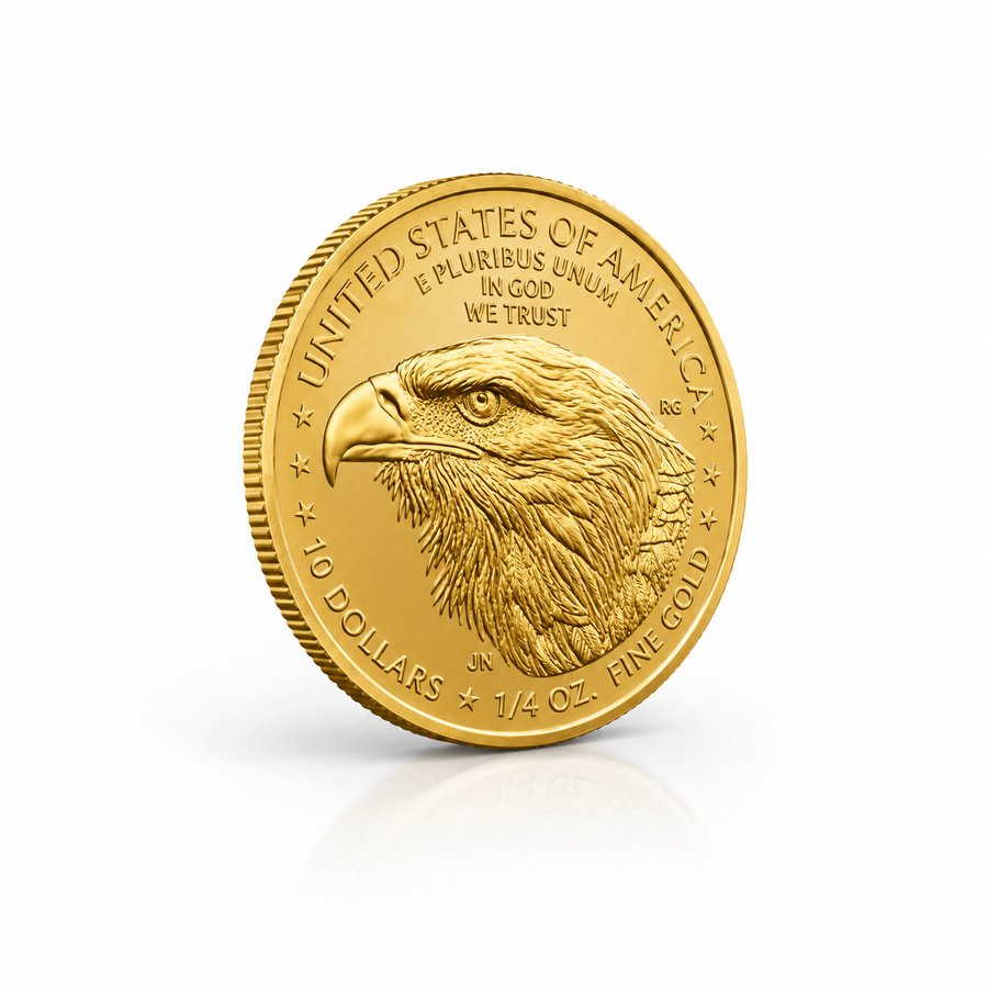 ¼ oz American Gold Eagle reverse